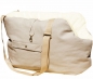 Preview: Hundetasche weich wie Hundebett Canvas/Frottee beige-creme
