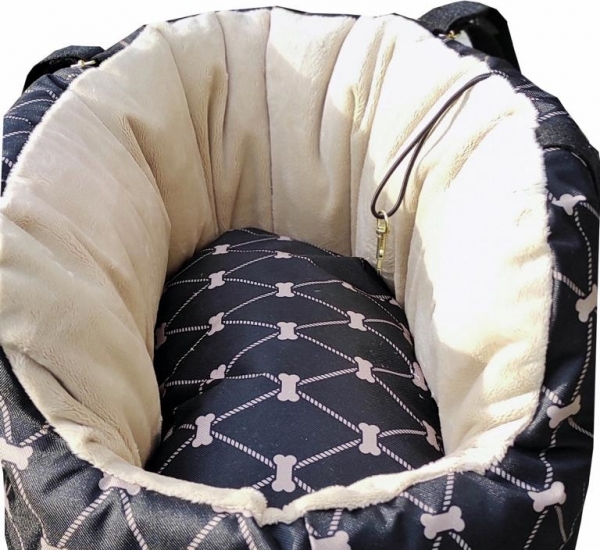 Elegante Hundetasche und Hundebett zugleich wasserdicht dog-bone