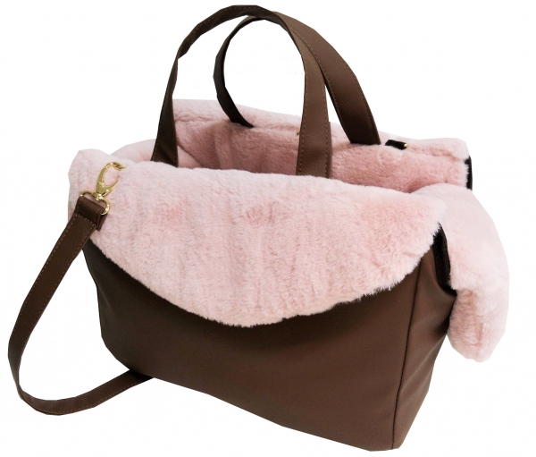 rosa braun hundetasche luxus
